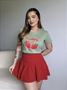 T-SHIRT DTF RASPBERRY - VERDE OLIVA