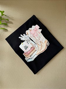 T-SHIRT DTF BOTA LAÇO - PRETO