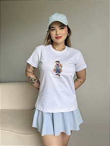 T-SHIRT DTF POLO BEAR - BRANCO