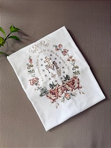 T-SHIRT DTF MEDALHA MILAGROSA - OFF WHITE