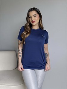 T-SHIRT FEMININA  DRY FIT DTF NIKE - AZUL MARINHO