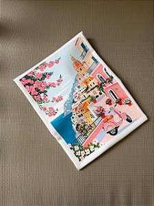 T-SHIRT DTF VESPA E FLORES -  OFF WHITE