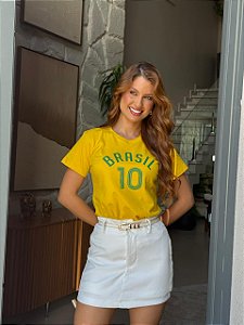 T-SHIRT BRASIL 10 - AMARELO