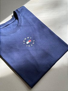 T-SHIRT TOMMY JEANS ALTO RELEVO - AZUL MARINHO