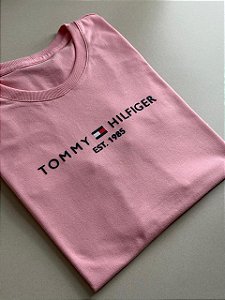 T-SHIRT TOMMY HILFIGER ALTO RELEVO - ROSA CLARO