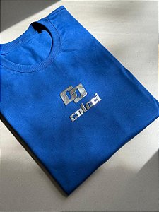 T-SHIRT COLCCI C/FOIL - AZUL BIC