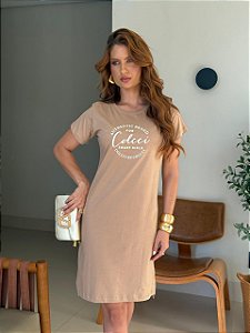 VESTIDO DRESS COLCCI SMART GIRLS - CAPUCCINO