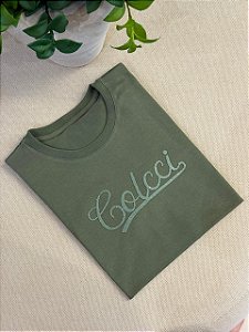 T-SHIRT COLCCI C/GLITTER - FOLHA SECA
