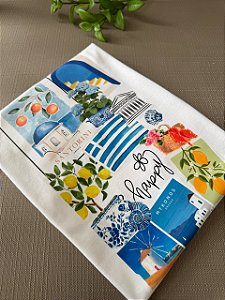 T-SHIRT DTF HAPPY CARTÃO POSTAL - OFF WHITE