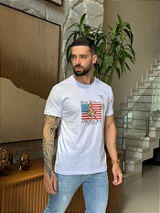 CAMISETA MASCULINA DTF RODEO WILDWEST - BRANCO