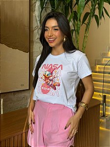 T-SHIRT DTF MARGARIDA NASA - BRANCO