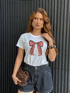 T-SHIRT DTF LAÇO - OFF WHITE