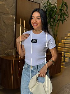 T-SHIRT CANELADA COLCCI TENNIS CLUB - BRANCO