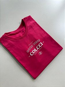 T-SHIRT COLCCI GOOD VIBES - ROSA PINK