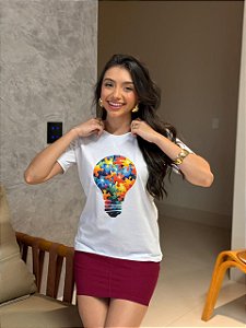 T-SHIRT DTF AUTISMO - BRANCO