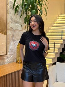 T-SHIRT DTF HOMEM ARANHA - PRETO