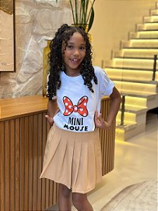T-SHIRT INFANTIL DTF MINI MOUSE - BRANCO