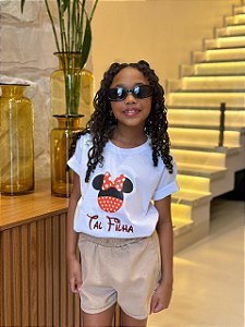 T-SHIRT INFANTIL DTF TAL FILHA - BRANCO