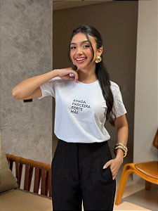 T-SHIRT DTF FORTE AMADA, PARCEIRA - BRANCO