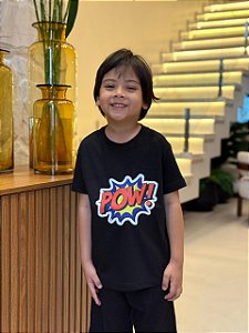 T-SHIRT INFANTIL DTF POW! - PRETO