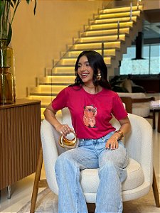 T-SHIRT DTF  CAPIVARA ÔCULOS - ROSA PINK