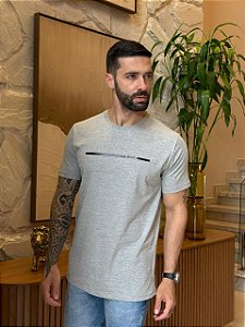 CAMISETA MASCULINA COLCCI - CINZA MESCLA