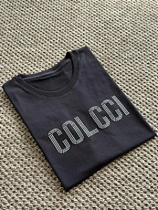 T-SHIRT COLCCI PONTILHADO - PRETO
