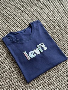 T-SHIRT LEVIS ALTO RELEVO - AZUL MARINHO