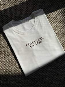 T-SHIRT COLCCI EST CO EST. 1968 C/GLITER - OFF WHITE