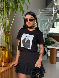 T-SHIRT DTF MIRANDA - PRETO