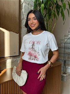 T-SHIRT DTF DIOR PARIS - OFF WHITE