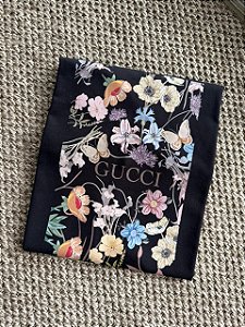 T-SHIRT DTF GUCCI FLORAL - PRETO