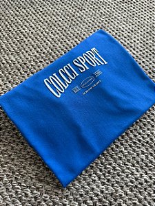 T-SHIRT COLCCI SPORT EST. 1986 (ALTO RELEVO + GLITER) - AZUL BIC