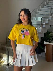 CROPPED OVERSIZED DTF LINDINHA - AMARELO