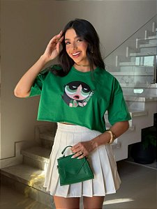 CROPPED OVERSIZED DTF DOCINHO - VERDE BANDEIRA