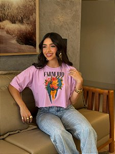 CROPPED OVERSIZED DTF ARM RIO PASSAROS - LAVANDA