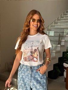 T-SHIRT DTF PARIS MICKEY - OFF WHITE