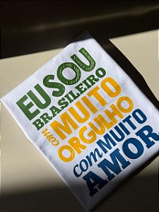 T-SHIRT DTF EU SOU BRASILEIRO - BRANCO