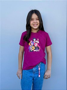 T-SHIRT INFANTIL DTF GUERREIRAS DO K-POP - FRUTA SILVESTRE