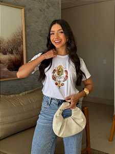 T-SHIRT DTF ENTRE AVE MARIAS - BRANCO