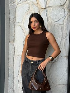 CROPPED RIBANA - MARROM EXPRESSO