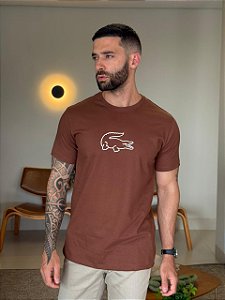 CAMISETA MASCULINA LACOSTE - MARROM
