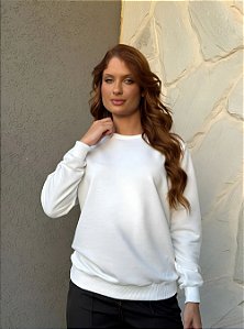 MOLETOM LISO BASIC - OFF WHITE