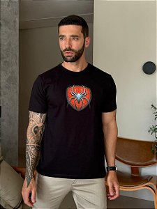 CAMISETA MASCULINA DTF HOMEM ARANHA - PRETO