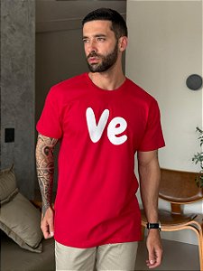 CAMISETA MASCULINA DTF VE (LOVE) - VERMELHO