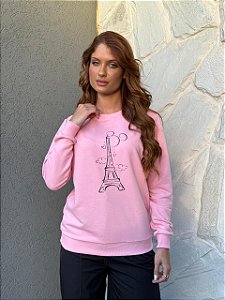 MOLETOM DTF TORRE EIFFEL MICHEY - ROSA BEBÊ