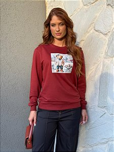 MOLETOM DTF RALPH LAUREN - BORDO