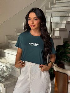 T-SHIRT COLCCI EST.1986 - VERDE NOITE