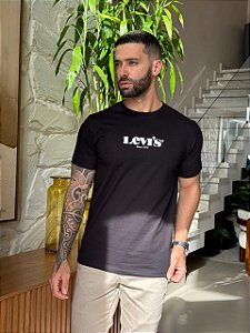 CAMISETA MASCULINA LEVIS ALTO RELEVO - PRETO