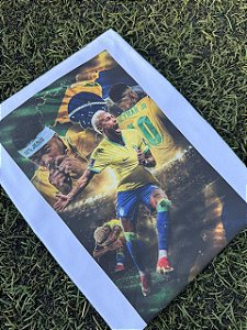 T-SHIRT DTF MOSAICO NEYMAR - BRANCO